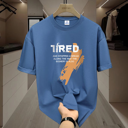 Pure Cotton Short-sleeved T-shirt Men's Casual Loose All-match Summer T-shirt Half-sleeved Base-layer Top for Young Students