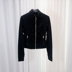 Black 093 gold zipper jacket / S/2 size 40~45kg