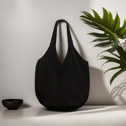 2025 New Cross-Border Bags, Japanese and Korean Tote Bags, Straw Bags, Knitted Bags, Hollow Bags, Beach Bags, Woven Bags for Women