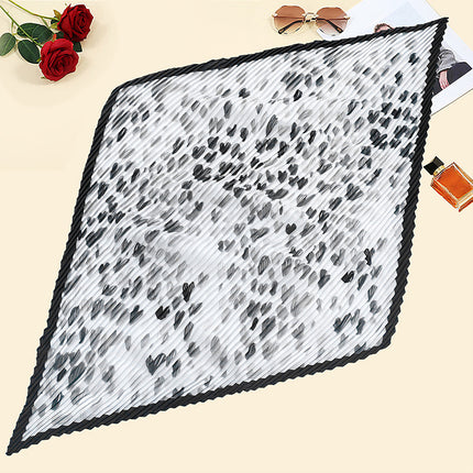 New wrinkled small square scarf female Korean imitation silk printed wrinkled small scarf Joker scarf decorative scarf wholesale