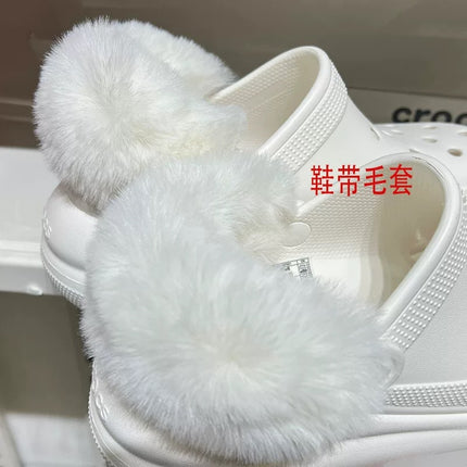 Cave Shoes Plush Liner Fits Cross Card Luo Winter and Winter Snow House Puffs with Velvet Cotton Shoe Cover