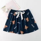 Women's shorts/navy blue bear / free size (40.00 kg-65.00 kg