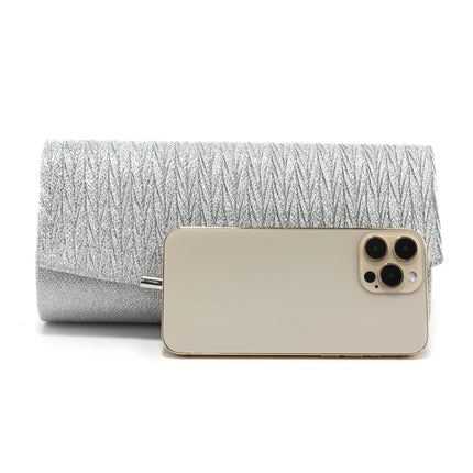 Cross-Border Popular Exquisite Pleated Evening Bag, Fashionable and Versatile Envelope Bag, Elegant Socialite Ball Wedding Dress, Stylish