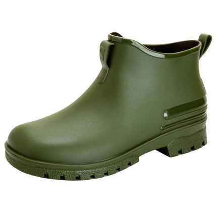 Cross-border Japanese Rain Shoes Women's Adult Non-slip Short Rain Boots Kitchen Work Waterproof Platform fleece-lined Water Shoes Women