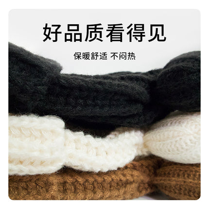 2025 New Cute Bear Knitted Hat Autumn and Winter Warm Face Small Knitted Hat Women Winter All-match Cold Protection
