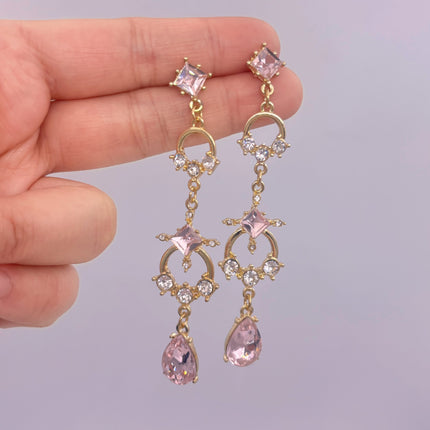 [special clearance] European and American personality silver needle diamond tassel love earrings fashion crystal flower rabbit earrings
