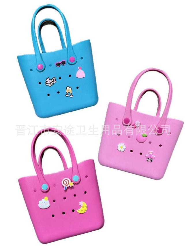 BOGG EVA Color Jelly Bag Creative Mini Hole Small Bag Summer Beach Bag Women's Simple Handbag