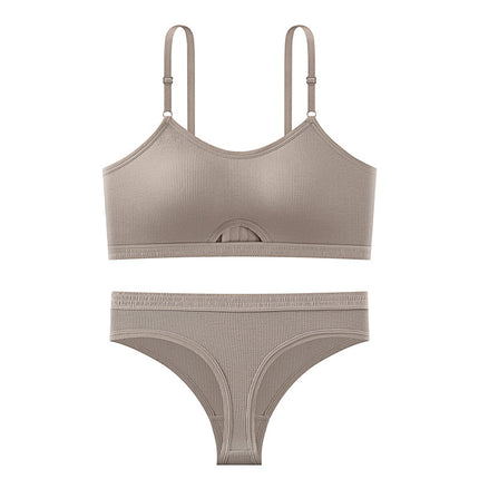 Cross-border Simple Casual Women's Underwear suit Breathable Comfortable Sling Beautiful Back Sports Women's Bra Underwear suit