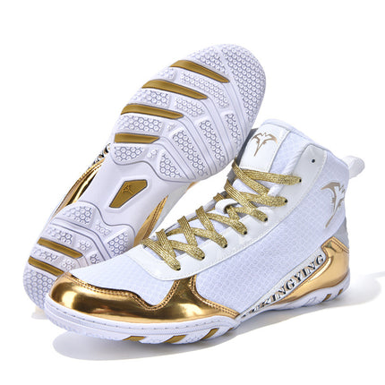 Weightlifting Shoes2025 Large Size Boxing Shoes Cross-Border High-Top Men's Summer Letter Drop Shipping
