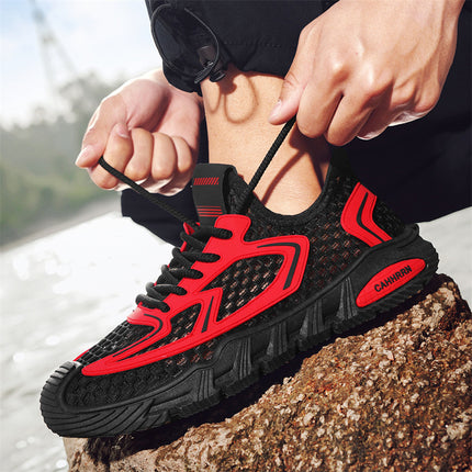Air-Conditioned Shoes, Ultra-Light Outdoor Large Size Breathable Hollow Large-Eye Mesh Sports Shoes, Casual Dad Shoes, Men's Designer Models