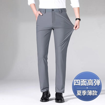 Cross-border wholesale men's professional trousers spring and autumn men's slim casual young and middle-aged professional formal overalls trendy trousers