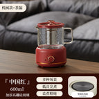 600ML / Mechanical single pot + tea drain [china red]