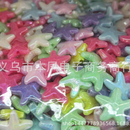 Acrylic light color plated AB colorful diy children beaded material candy AB colorful beads jewelry accessories