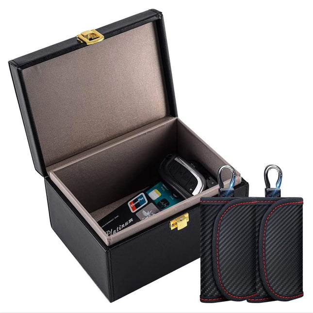 Faraday Car Key Box Protection Box Signal Shielding Anti-theft Car Key Box RFID Signal Shielding Box Protection Box