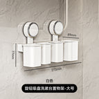 Washing table storage rack [white 4 compartments] - large size