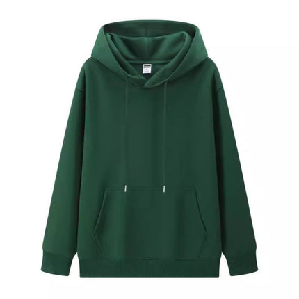 2025 Autumn/Winter M086 Trendy 350g Retro Cotton Loose Comfortable Warm Solid Color Pullover Hoodie