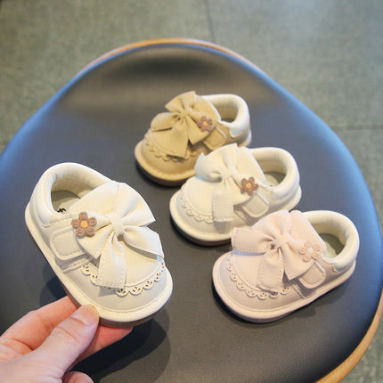 Spring, Autumn and Summer Breathable Baby Shoes Soft Sole One-Year-Old Female Baby Princess Shoes Newborn Baby Toddler Small Leather Shoes