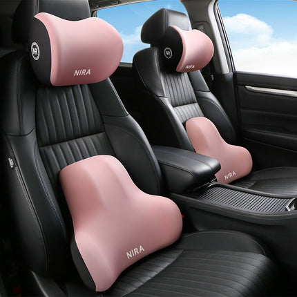 Car Neck Pillow, Headrest, Car Memory Foam Lumbar Support, Enlarged and Thickened Lumbar Support, Seat Lumbar Back Cushion, Pillow Set