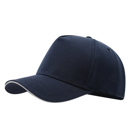 2025 New Five-Panel Green Sandwich Baseball Cap Made with Solid Color Advertising Duckbill Cap Work Cap Embroidery