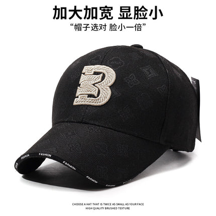 European and American Spring and Autumn Baseball Cap Men's High Sense Big Head Ware Hard Top Women's Ins Cap Head Big Face Showing Small Hat
