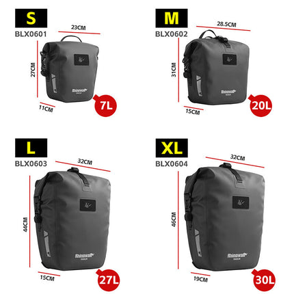 Rhinowalk Long-Distance Cycling Fully Waterproof Camel Bag Bicycle Front and Rear Rack Pannier Bag 4 Sizes