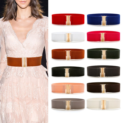 Matching Dress Fashion Women's Wide Waist Seal Elastic Belt All-match Women's Wide Belt Decoration Wholesale