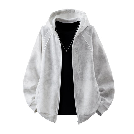 2025 New Spring and Autumn Jacket Men's Trendy Handsome Hooded Sweatshirt Casual Versatile Sports Zipper Hoodie