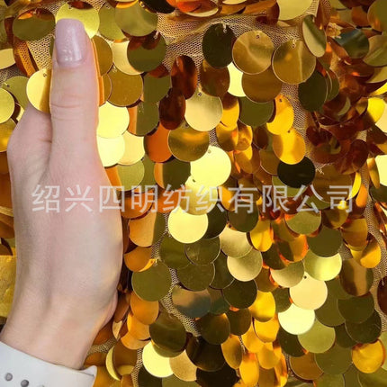 Encrypted original magic color laser fish scale sequin cloth, Mermaid sequin embroidered cloth, factory direct supply spot