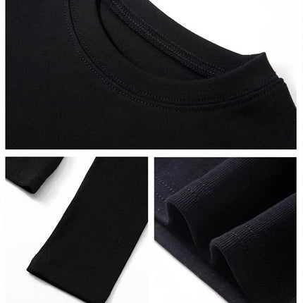 Black Inner Slim-Fitting Bottoming Shirt for Women in Spring and Autum, Long-Sleeved 2025 New V-Neck T-Shirt, Autum and Winter Tops
