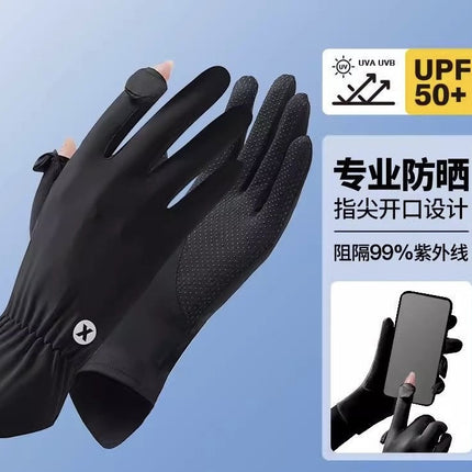 Sun Protection Gloves for Summer, Uv Protection, Touch Screen, Women's Outdoor Sports, High Elasticity, Thin, Breathable for Driving and Cycling