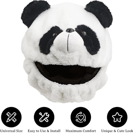 Cross-Border Motorcycle Funny Plush Hood Cute Street Plush Hood Protective Helmet Hood Cartoon