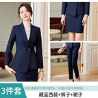 Dark blue suit + pants + skirt / S