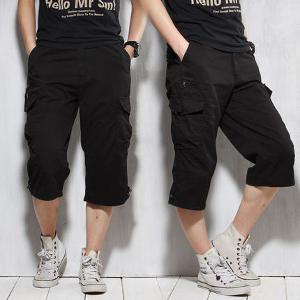 Foreign trade for men's shorts summer outdoor youth overalls cropped pants loose casual multi-pocket shorts wholesale