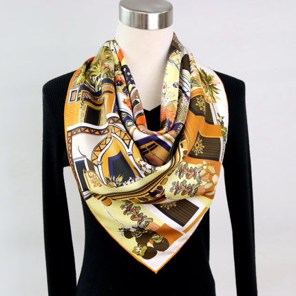 18mm Twill Silk Scarf Women's Autumn and Winter New Style 2025 Mulberry Silk Large Square Scarf Classy Boutique Gift