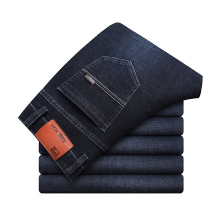 Summer Thin Jeans Men's Loose Straight Middle-aged Spring Middle-aged Men's Clothing Dad's Clothing Men's Casual Pants