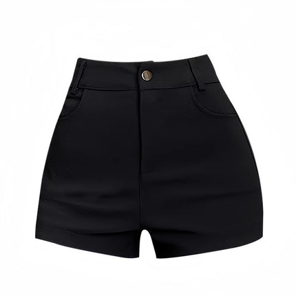 Hot Girls Black Shorts Women's Autumn 2024 New Spring Short Culottes Slimming A- shaped Outer Wear Suit Hot Pants
