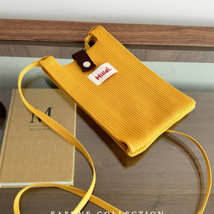 Dopamine Fashionable New Women's Bag South Korea Niche Crossbody Mobile Phone Bag Retro Solid Color Shoulder Small Bag Coin Purse