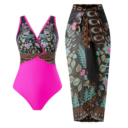 2024 One-Piece Swimsuit for Women, European and American Style, Sexy Bikini Swimwear, Beach Dress Cover-Up Set, in Stock Wholesale One-Piece