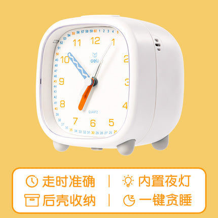 Alarm clock Creative mute lazy alarm clock student Alarm Clock Deli home clock wake-up artifact strong wake-up