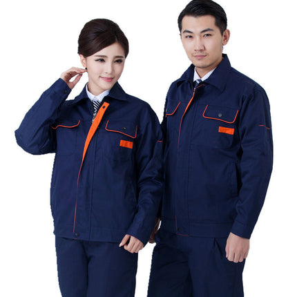 Spring, Autumn and Winter Seasons Long-sleeved Work Clothes suit Dirt-resistant Wear-resistant Work Clothes Factory Clothes Auto Repair Work Clothes Labor Insurance Clothes