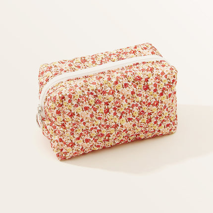 Berger luggage cotton travel flower cosmetic bag small floral storage portable quilted cotton ins luggage factory