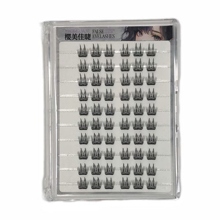 Yingmeijia Eyelashes Glue-Free Ten Rows of Thin Slices Double-Pointed Sunflower Eyelashes Soft Self-Adhesive Comic Big Eye Self-Grafting Segmented
