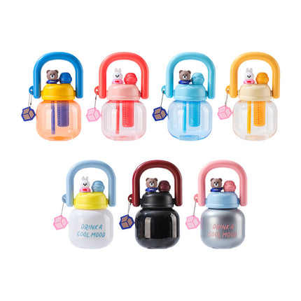 Wholesale Large-Capacity Plastic Straw Cups for Summer, Suitable for Men and Women, with a High Aesthetic Appeal, Portable Outdoor Sports Water Bottles for Children