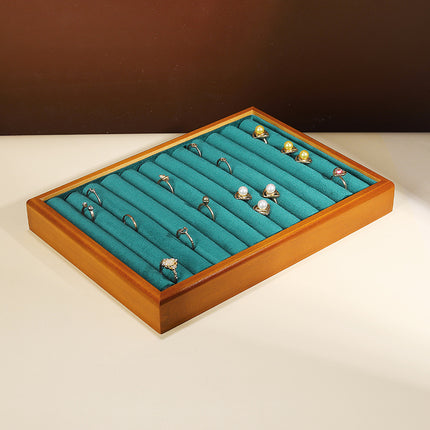Solid wood watch tray earrings rack ring tray household jewelry rack storage tray bracelet rack stall jewelry display stand