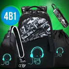 Black and white graffiti musician [free musician chest bag + drawstring pocket + pencil case]