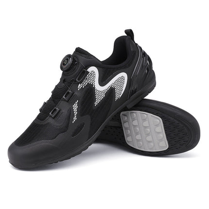 Self-Propelled Bicycle Road Mountain Cycling Shoes Men's Casual Flat Pedal Non-Locking Flat Bottom Locking Hard Bottom Women's Shoes Non-Locking Wholesale