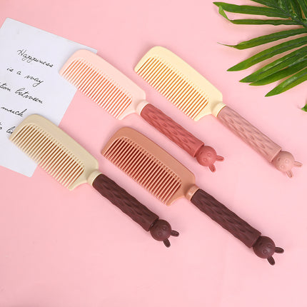 Adult curly hair plastic comb student Korean style Net Red Girl anti-static cartoon soft cute home straight hair comb wholesale