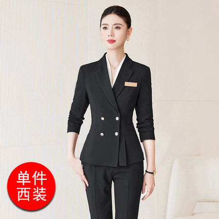 Autumn and Winter Professional Small Suit Suit, Feminine Formal Suit Two-Piece Suit, Beautician Front Desk Work Clothes