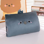Gray crow [medium crystal velvet 30*20cm] / Warm insert pillow