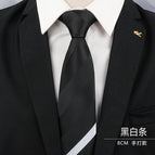 8cm-black and white stripes-hand